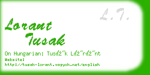 lorant tusak business card